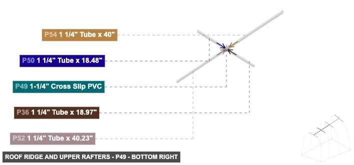 Roof Ridge and Upper Rafters - Part 1-1/4