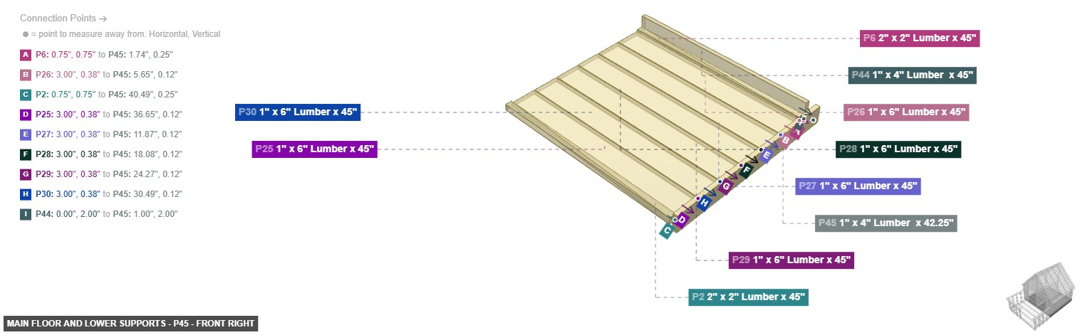 Main Floor and Lower Supports - Part 1