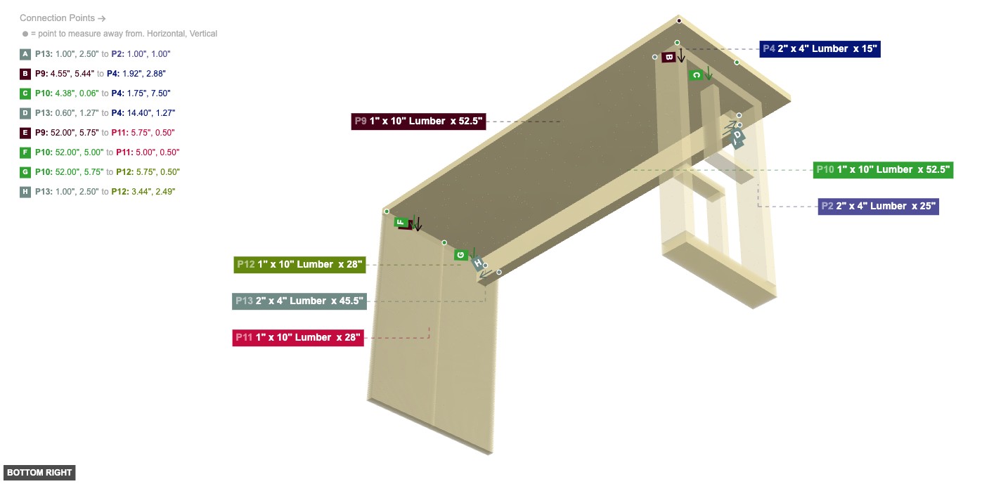 Assembly of Tabletop and Main Support Beam Assembly - bottom_right