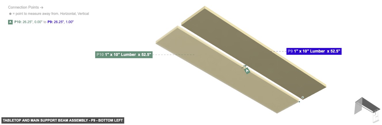 Tabletop and Main Support Beam Assembly - Part 1