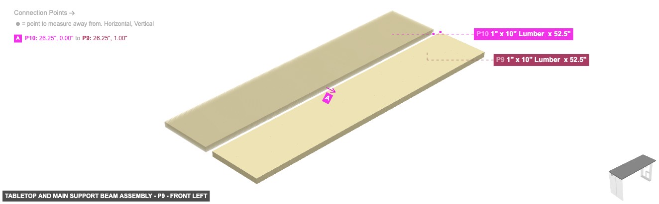 Tabletop and Main Support Beam Assembly - Part 1