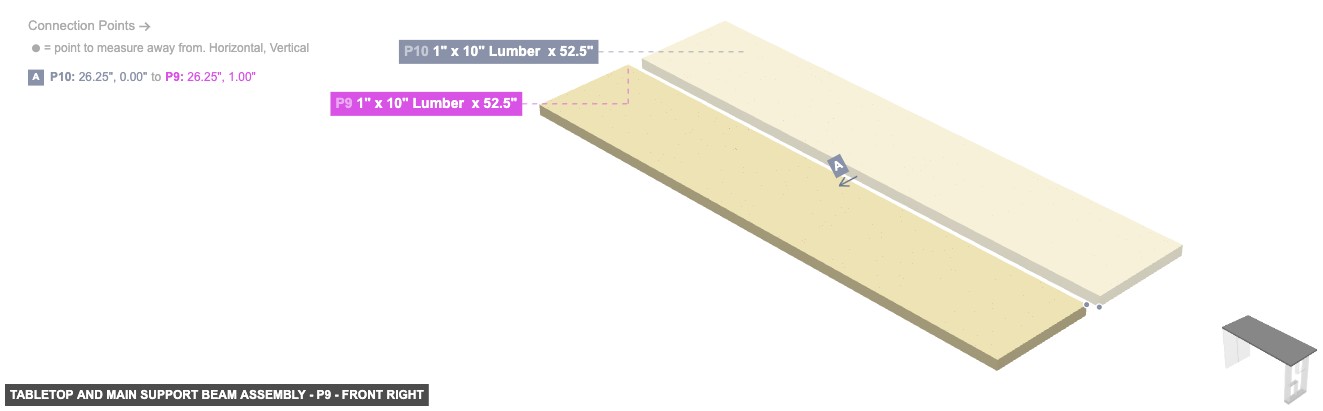 Tabletop and Main Support Beam Assembly - Part 1