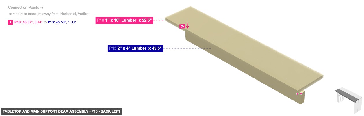 Tabletop and Main Support Beam Assembly - Part 2