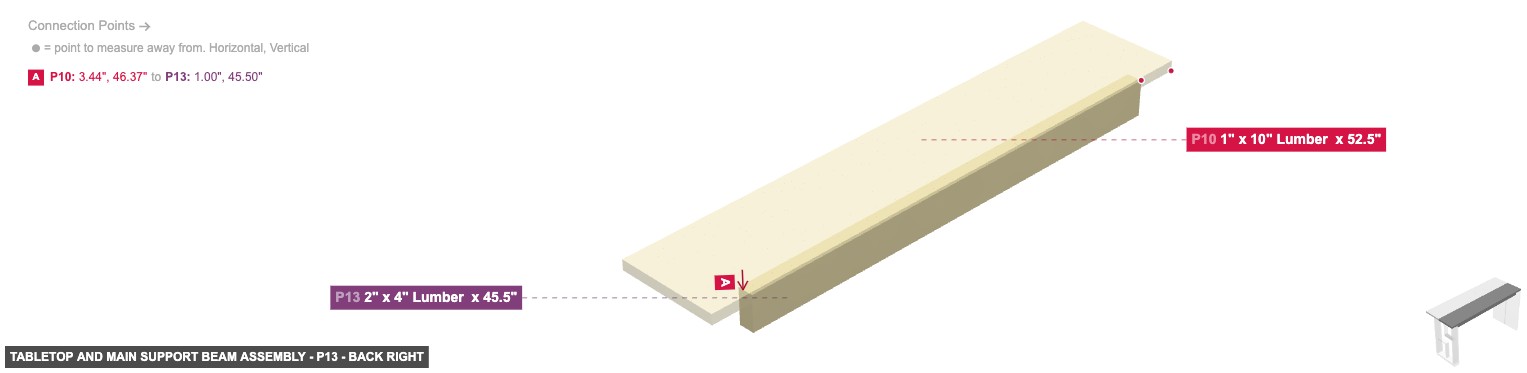 Tabletop and Main Support Beam Assembly - Part 2