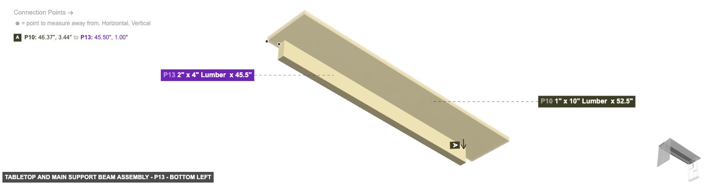 Tabletop and Main Support Beam Assembly - Part 2