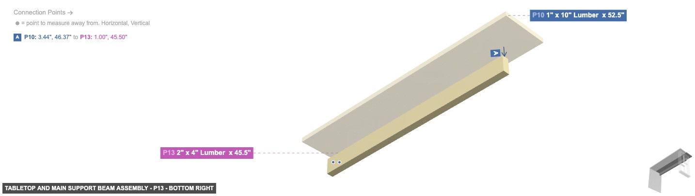 Tabletop and Main Support Beam Assembly - Part 2