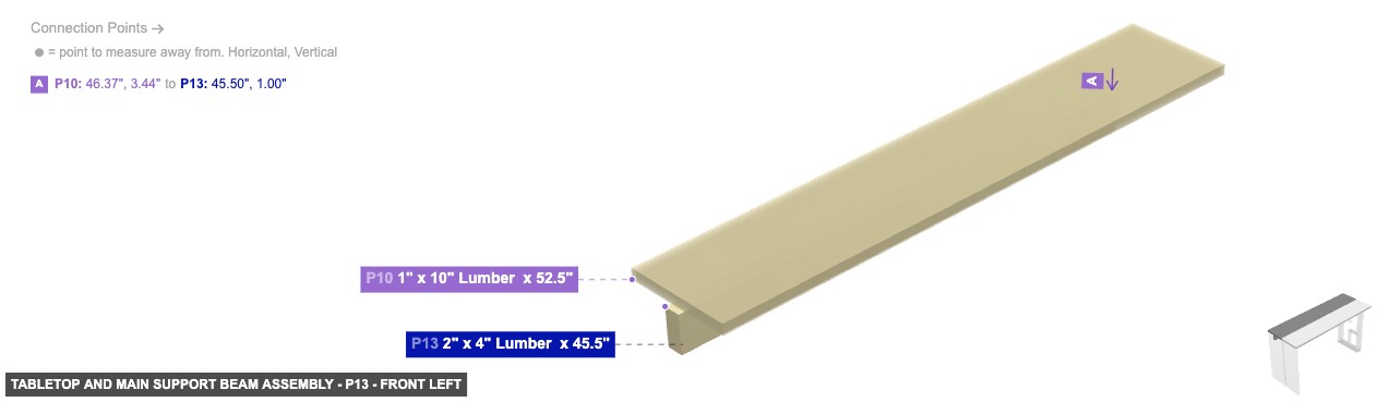 Tabletop and Main Support Beam Assembly - Part 2