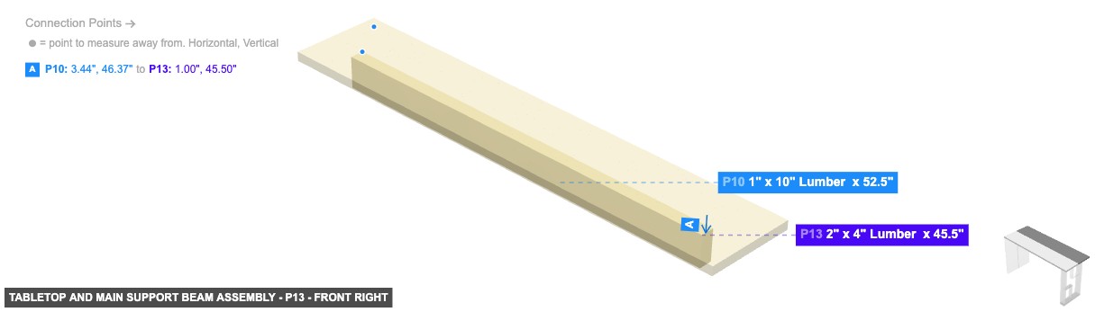 Tabletop and Main Support Beam Assembly - Part 2