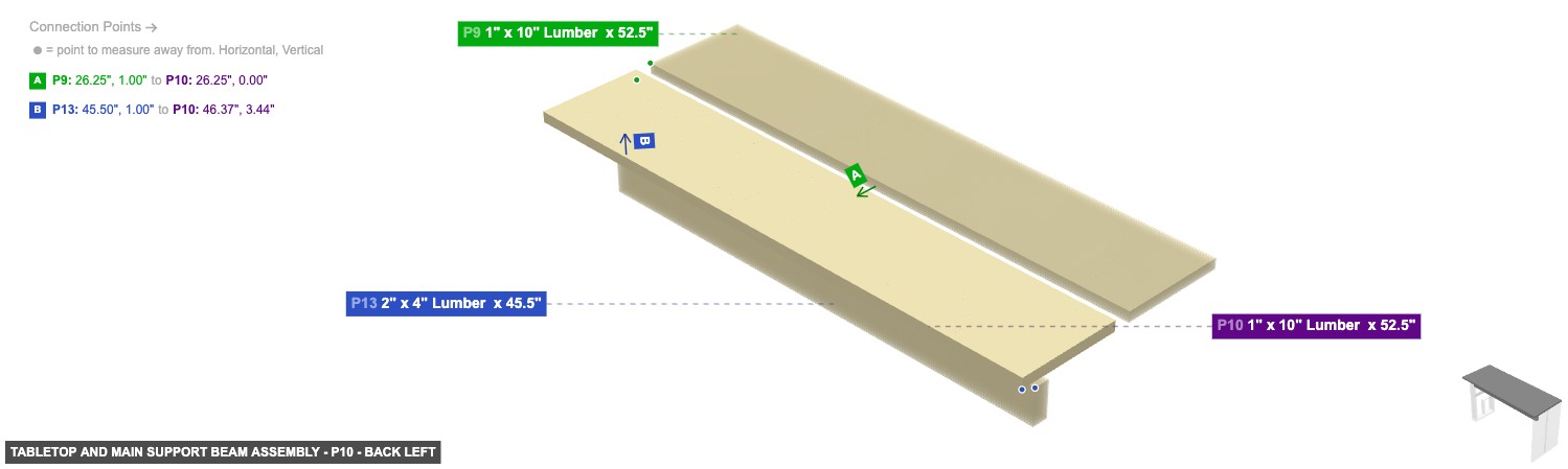 Tabletop and Main Support Beam Assembly - Part 1