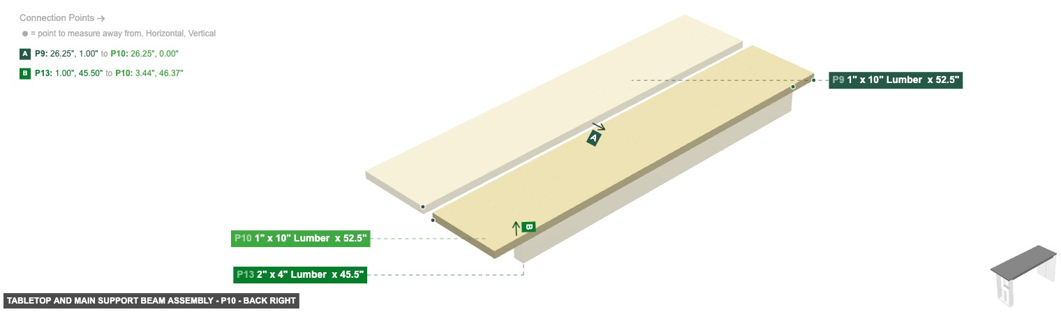 Tabletop and Main Support Beam Assembly - Part 1