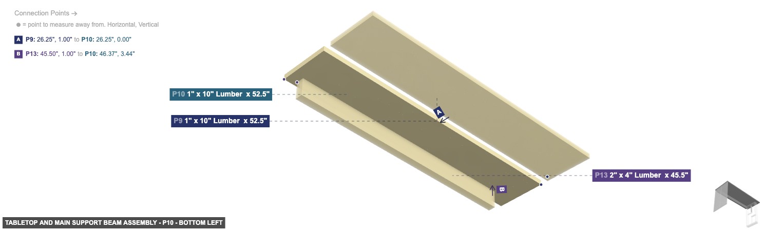 Tabletop and Main Support Beam Assembly - Part 1