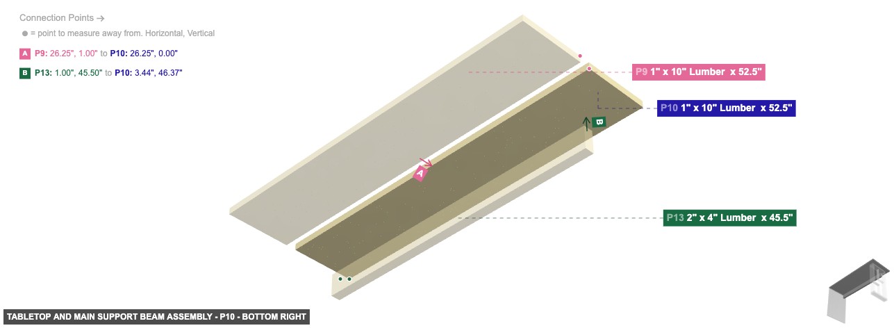 Tabletop and Main Support Beam Assembly - Part 1