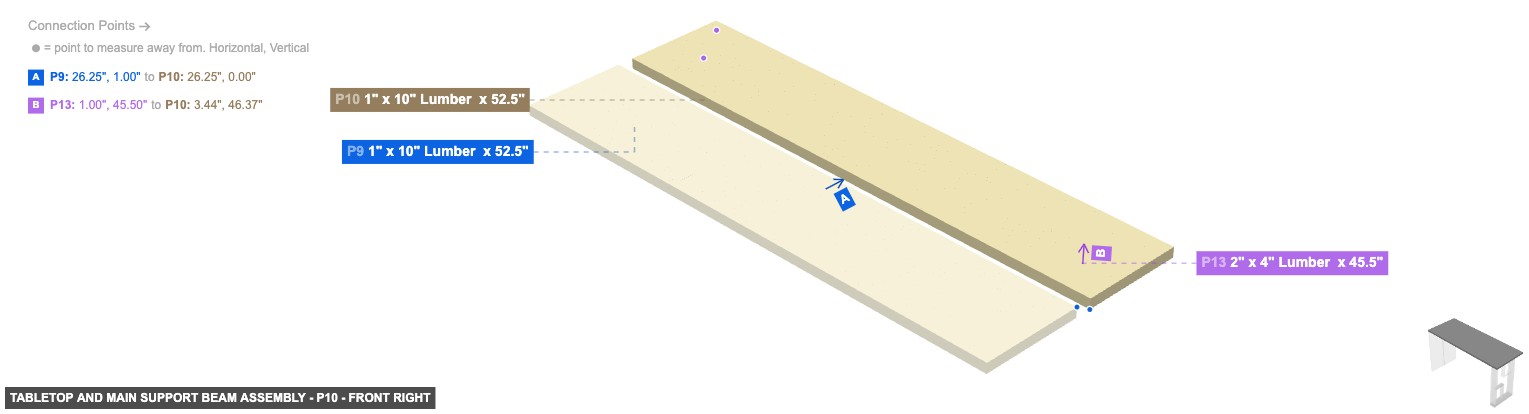 Tabletop and Main Support Beam Assembly - Part 1