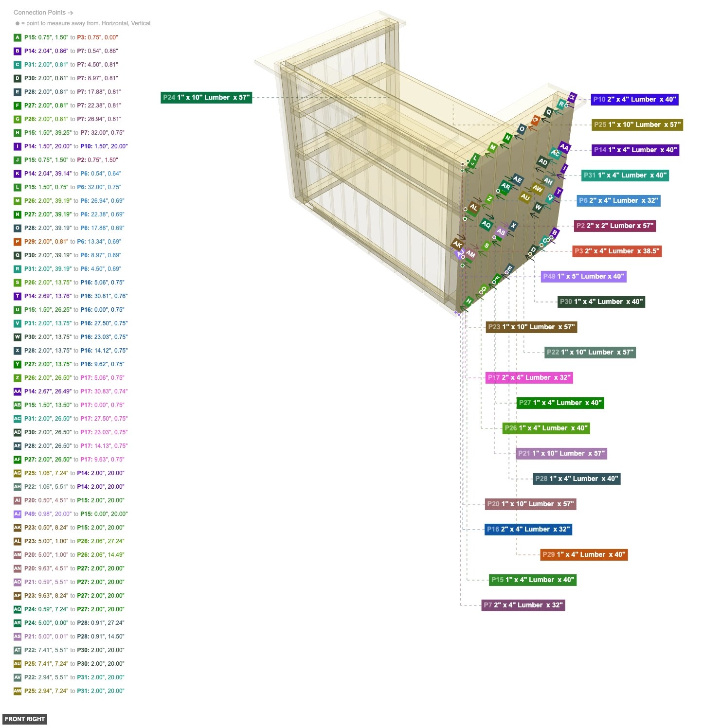 Assembly of Right Side Slats - front_right