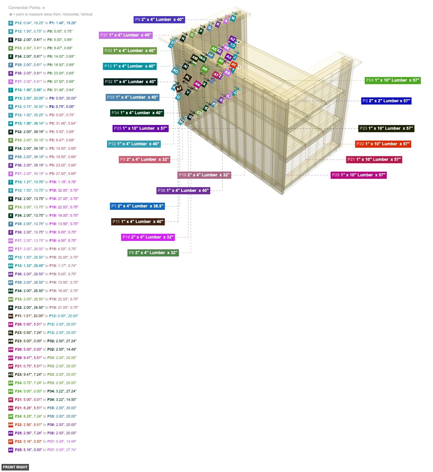 Assembly of Left Side Slats - front_right