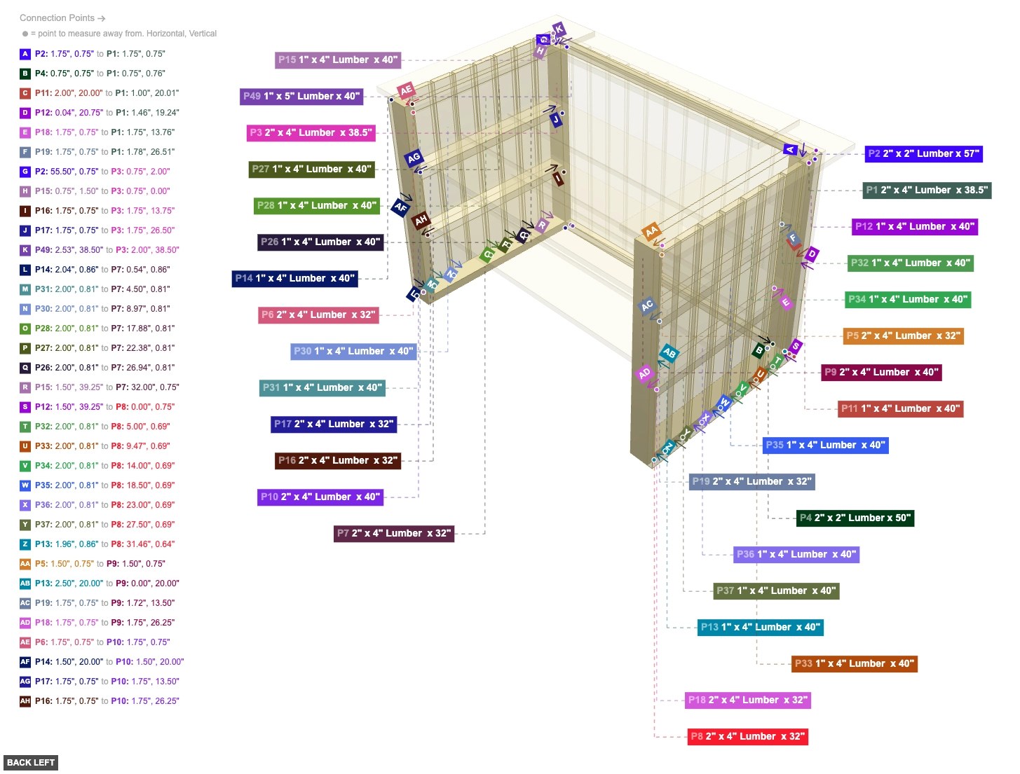 Assembly of Base Frame and Back Posts - back_left