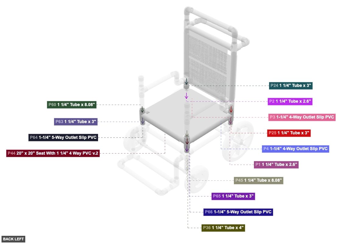 Assembly of Seat Support Structure - back_left