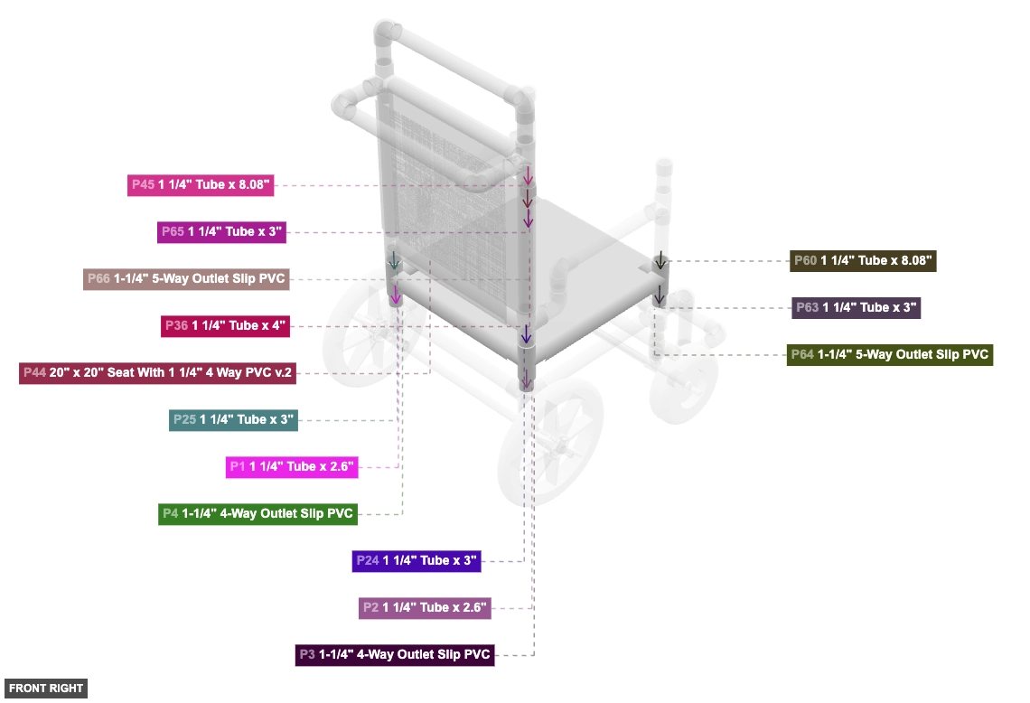 Assembly of Seat Support Structure - front_right