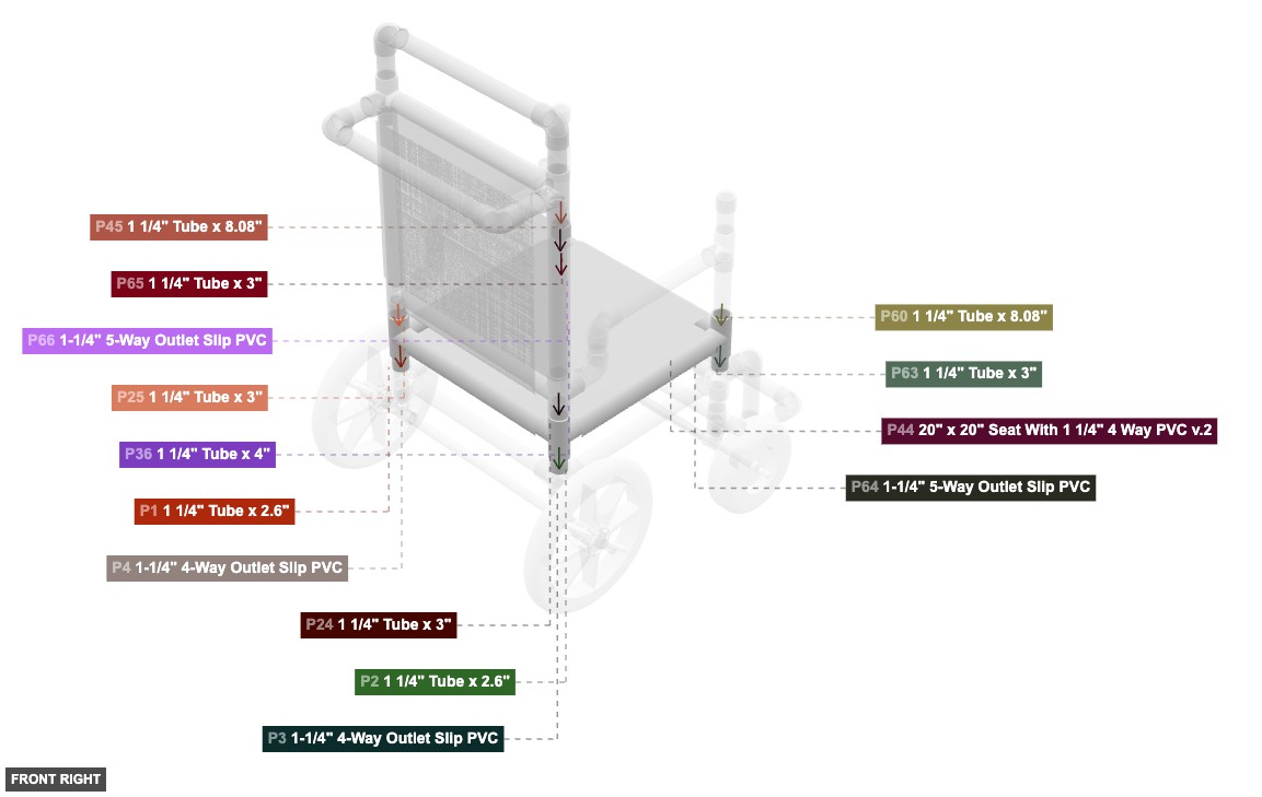 Assembly of Seat Support Structure - front_right