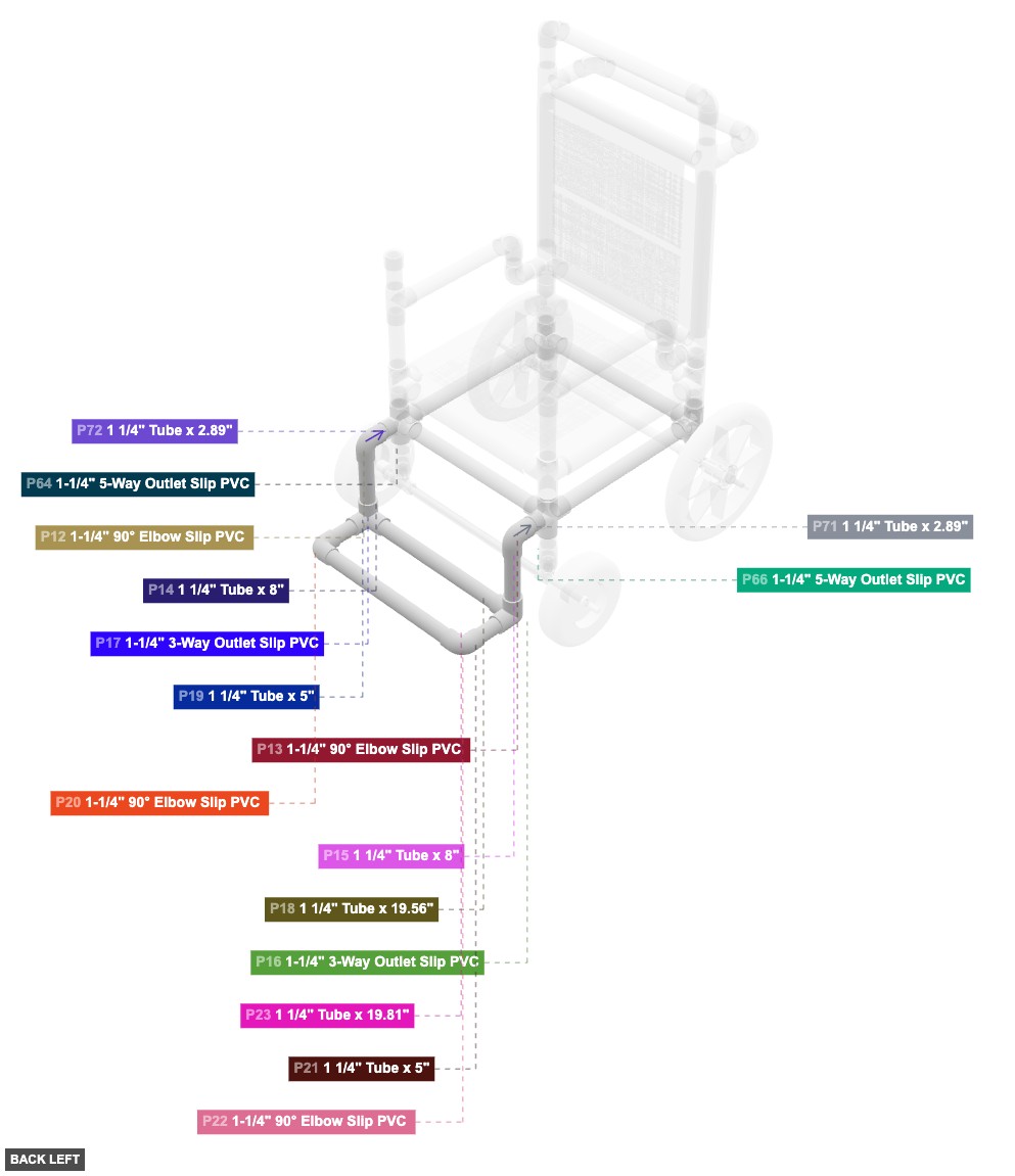 Assembly of Footrest Assembly - back_left