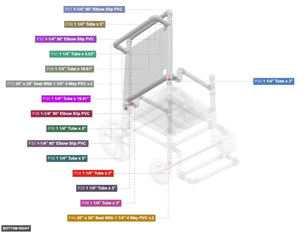 Assembly of Backrest Frame - bottom_right