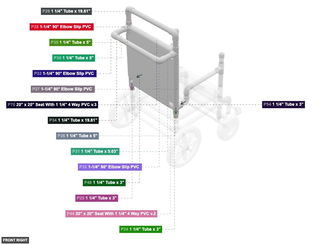 Assembly of Backrest Frame - front_right