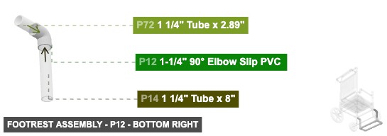 Footrest Assembly - Part 1-1/4