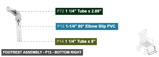 Footrest Assembly - Part 1-1/4