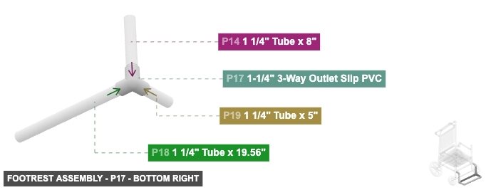 Footrest Assembly - Part 1-1/4