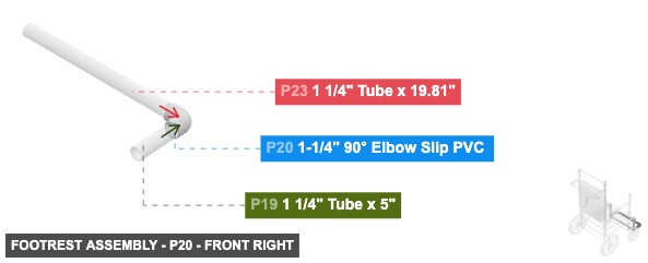 Footrest Assembly - Part 1-1/4