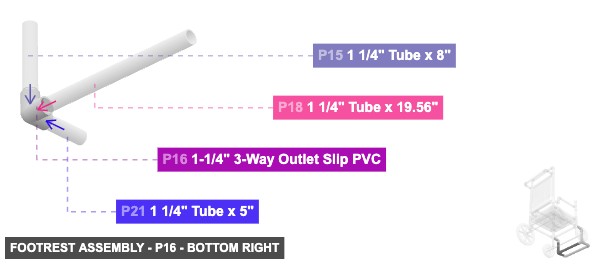 Footrest Assembly - Part 1-1/4