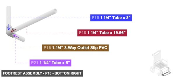 Footrest Assembly - Part 1-1/4