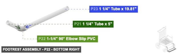 Footrest Assembly - Part 1-1/4