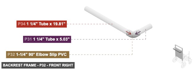 Backrest Frame - Part 1-1/4