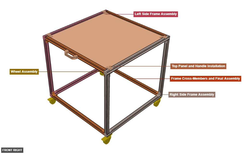 Aluminum Small Cart - Overview front_right