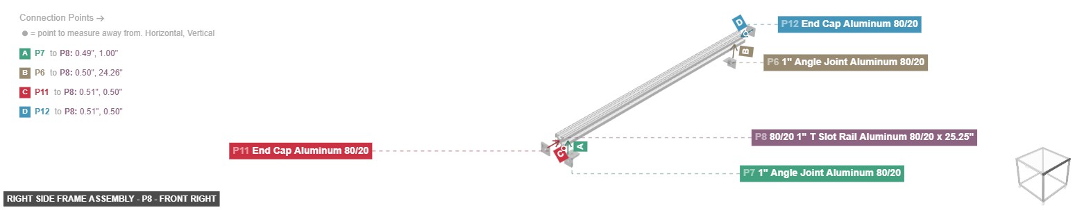 Right Side Frame Assembly - Part 80/20 1
