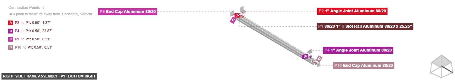 Right Side Frame Assembly - Part 80/20 1