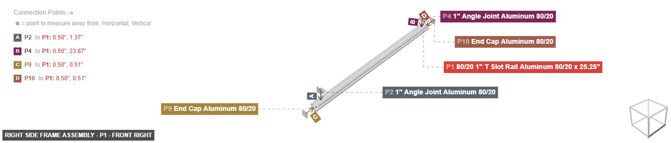 Right Side Frame Assembly - Part 80/20 1