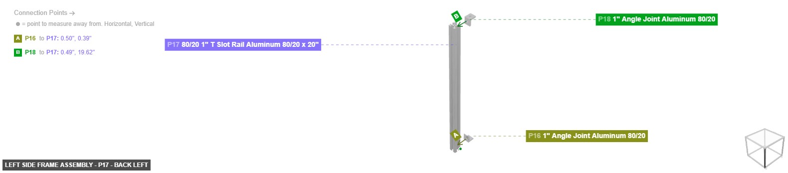Left Side Frame Assembly - Part 80/20 1