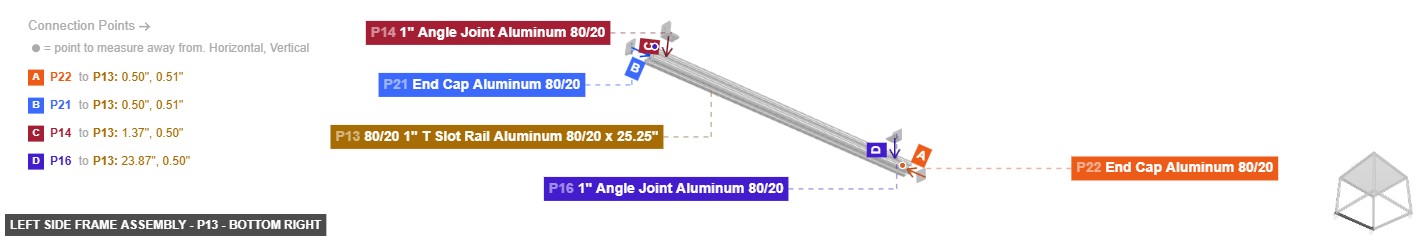 Left Side Frame Assembly - Part 80/20 1