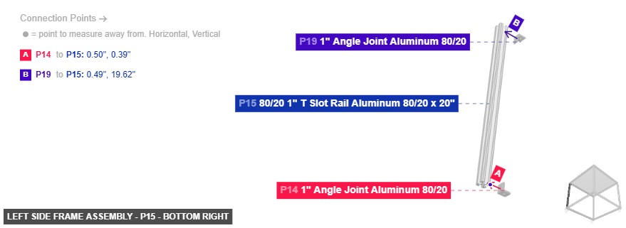 Left Side Frame Assembly - Part 80/20 1