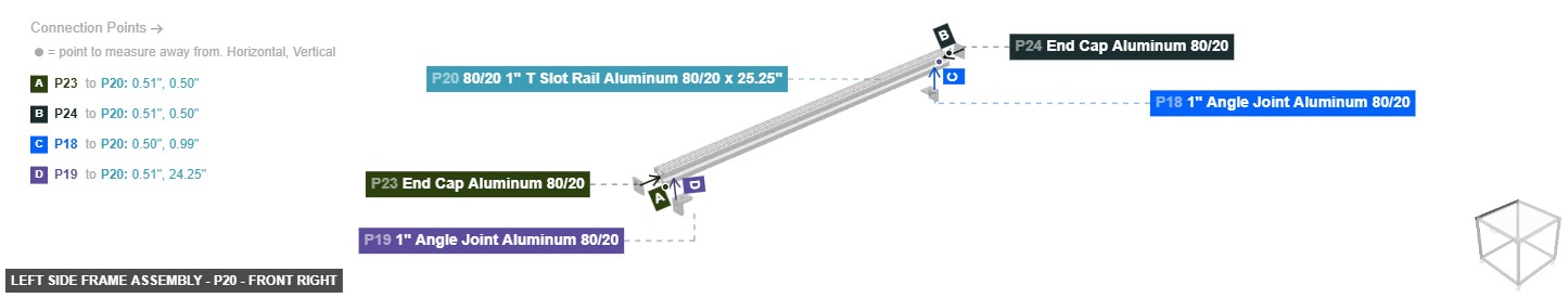 Left Side Frame Assembly - Part 80/20 1