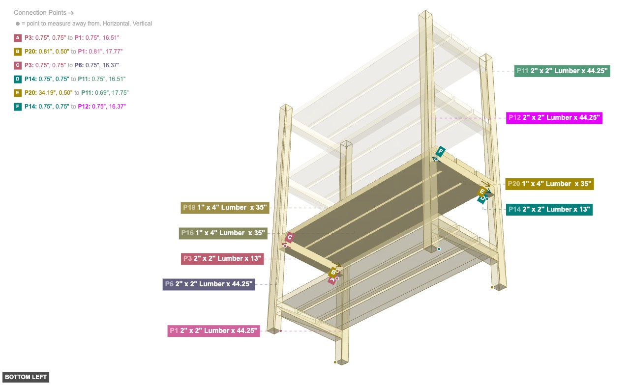 Assembly of Second Level Shelf Assembly - bottom_left