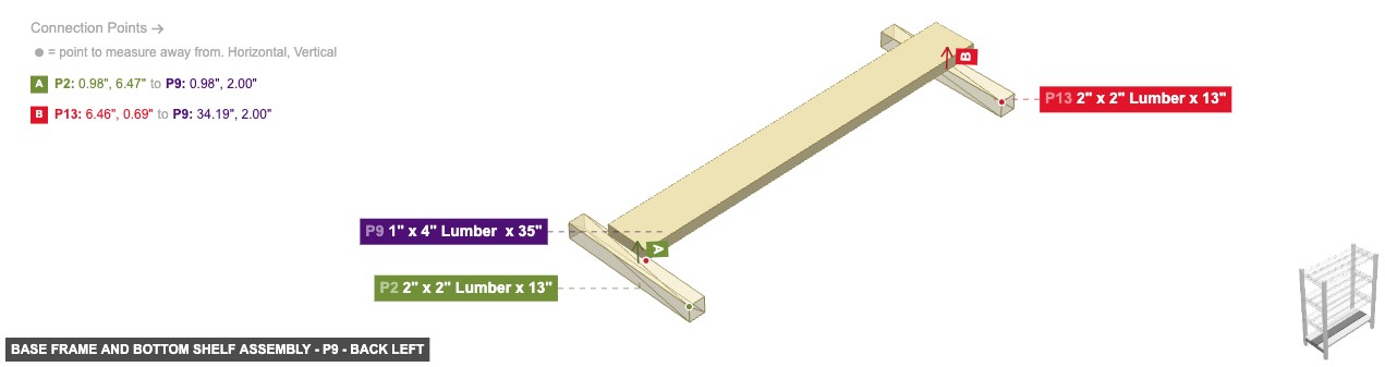 Base Frame and Bottom Shelf Assembly - Part 1