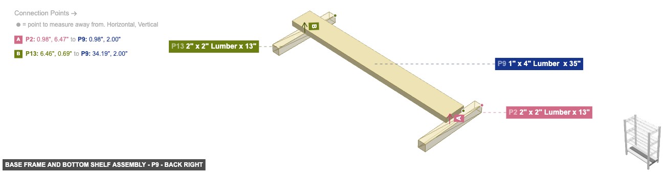 Base Frame and Bottom Shelf Assembly - Part 1
