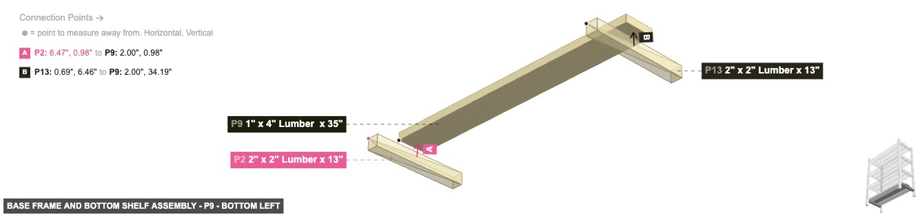 Base Frame and Bottom Shelf Assembly - Part 1