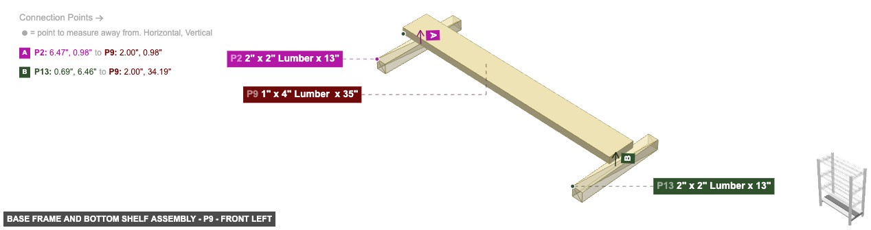 Base Frame and Bottom Shelf Assembly - Part 1