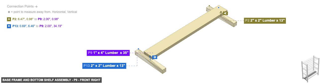 Base Frame and Bottom Shelf Assembly - Part 1