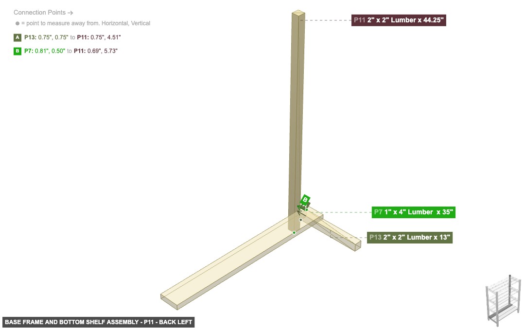 Base Frame and Bottom Shelf Assembly - Part 2