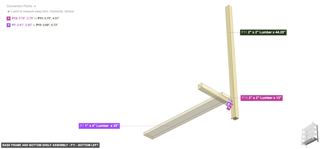 Base Frame and Bottom Shelf Assembly - Part 2